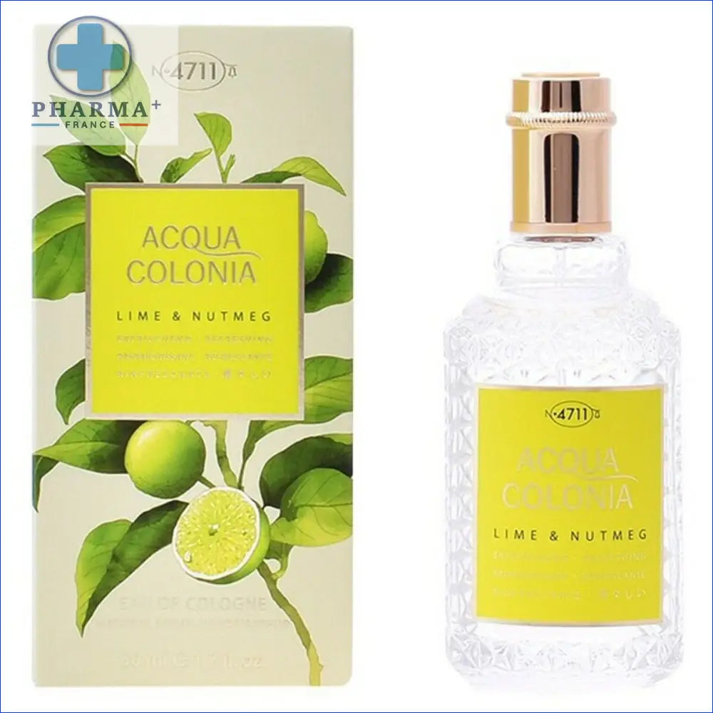 Flacon Acqua Colonia Lime & Nutmeg et packaging, groupe Nobélis Sasu, 4711 parfum