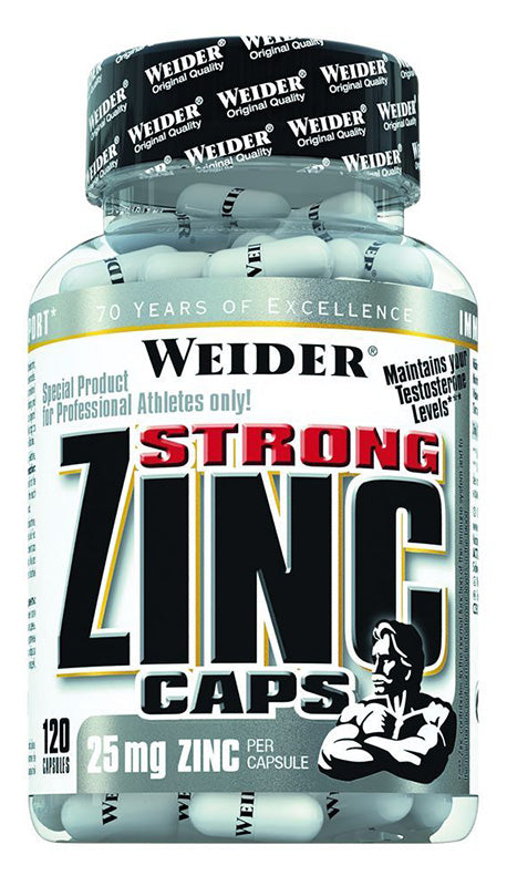 Weider Strong Zinc, 25mg – 25mg – 120 caps