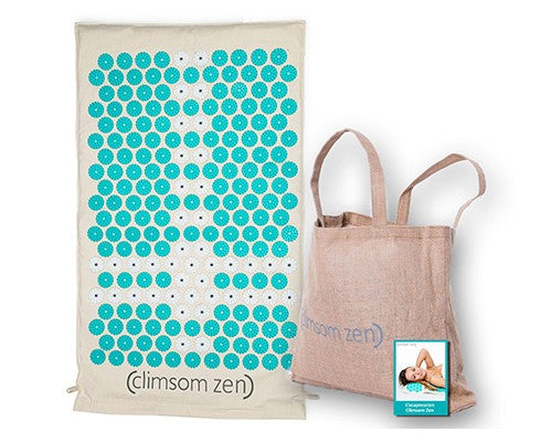 Climsom Zen Acupressure Mat Teal Spikes with Bag 1 Unit