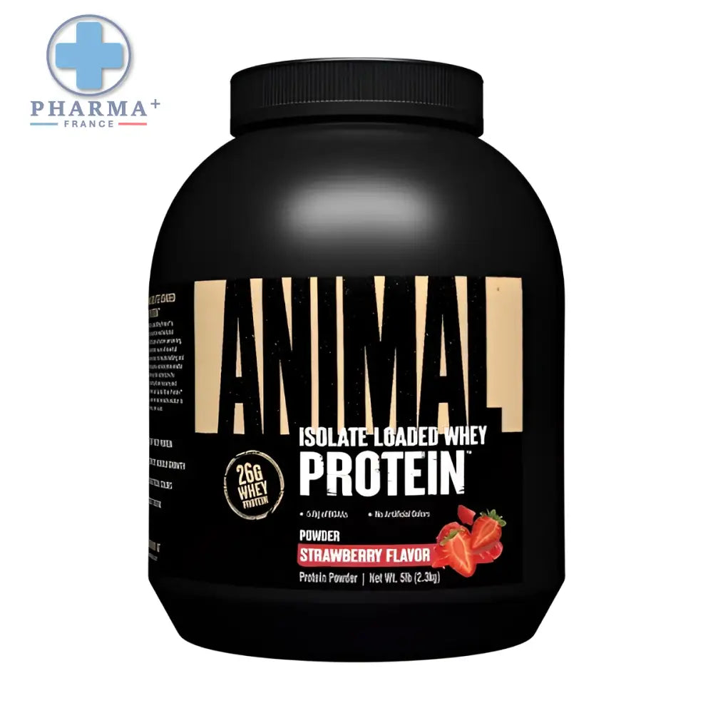 Pot noir d animal animal whey protéine isolat fraise avec formule isolée pour nutrition sportive optimale