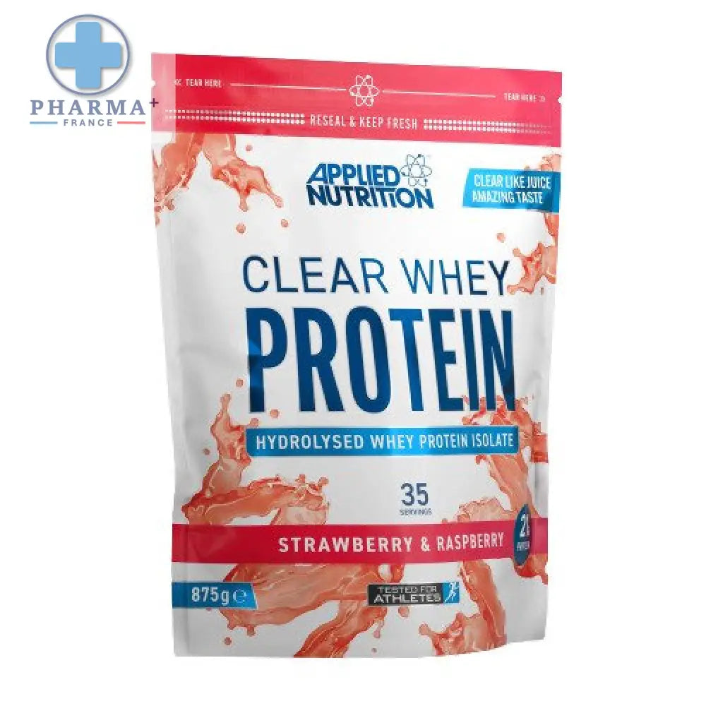 Poudre de protéine clear whey fraise framboise en sachet refermable de applied nutrition clear pour nutrition sportive