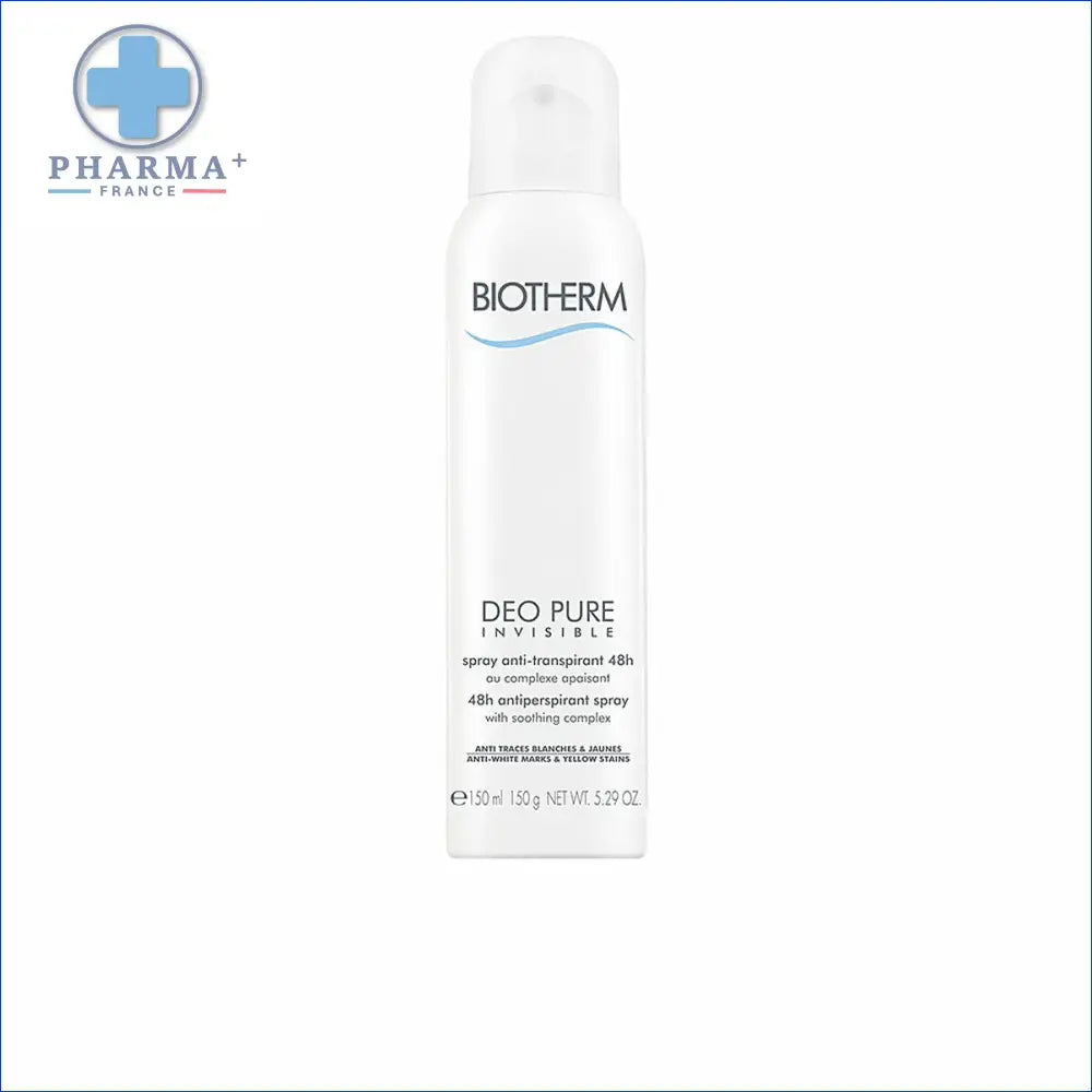 Déodorant spray invisible Biotherm 48h groupe Nobélis, pure invisible, 150 ml