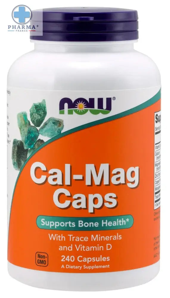 Cal-Mag Gélules 240 caps – NOW Foods