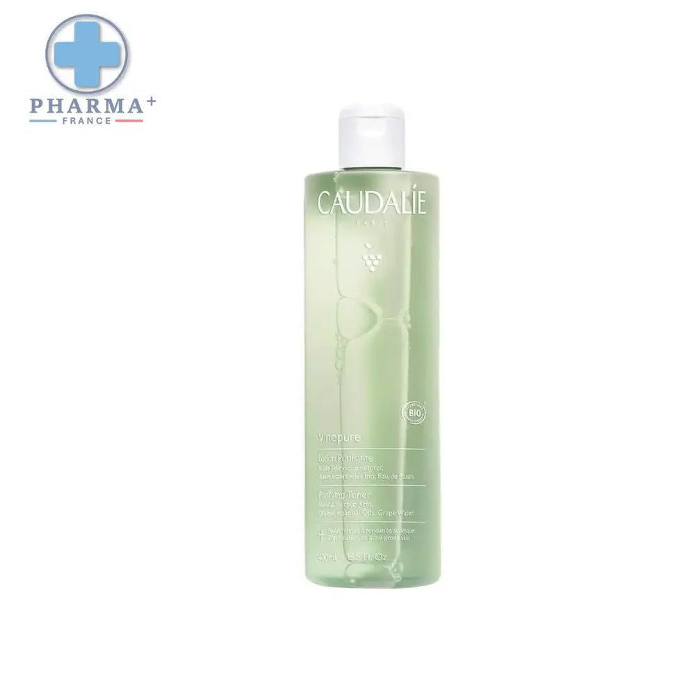 Bouteille de Caudalie Vinopure tonique visage purifiant 200 ml avec extrait de fruit