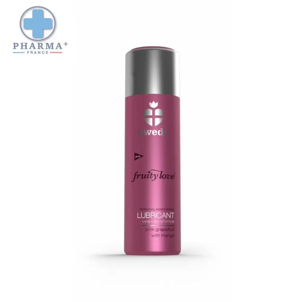 Lubrifiant aromatisé Groupe Nobélis pamplemousse mangue, flacon rose