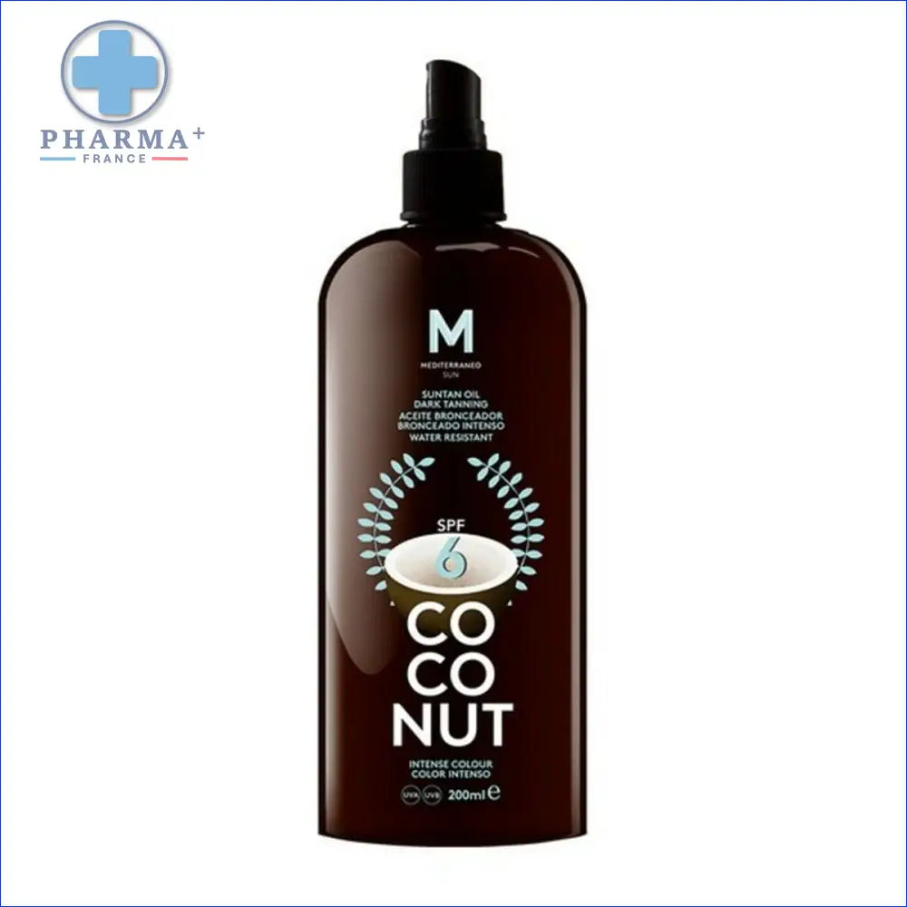 Bouteille marron foncé de huile de bronzage solaire suntan Groupe Nobélis protecteur solaire