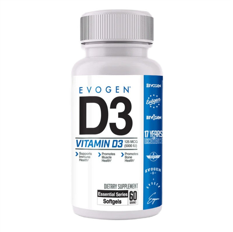 Evogen Vitamin D3, 125mcg – 125mcg – 60 softgels