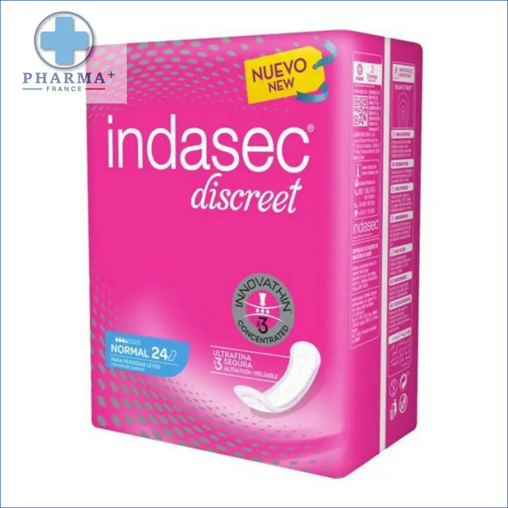 Paquet rose Indasec protège-slips absorption normale groupe Nobélis sasu pour incontinence discrète