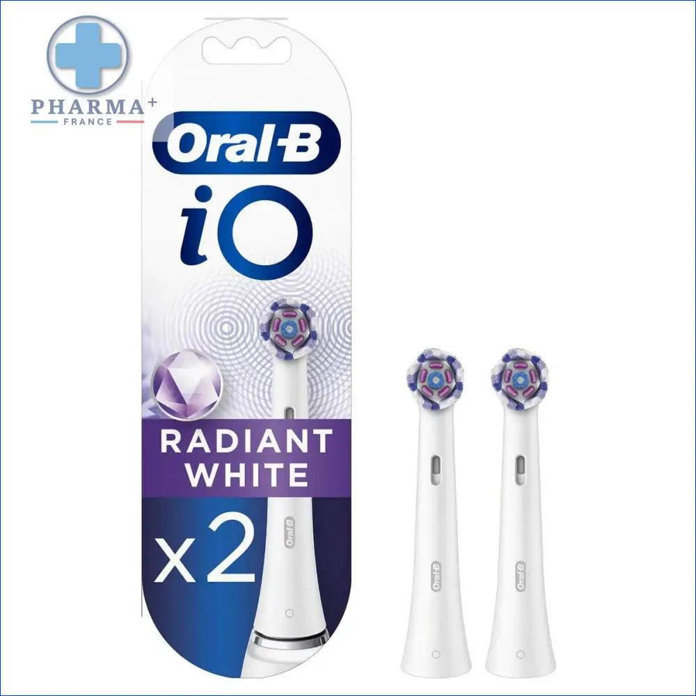 Têtes de brosse Oral-B IO Radiant White pour groupe Nobélis, remplacement, 2 unités