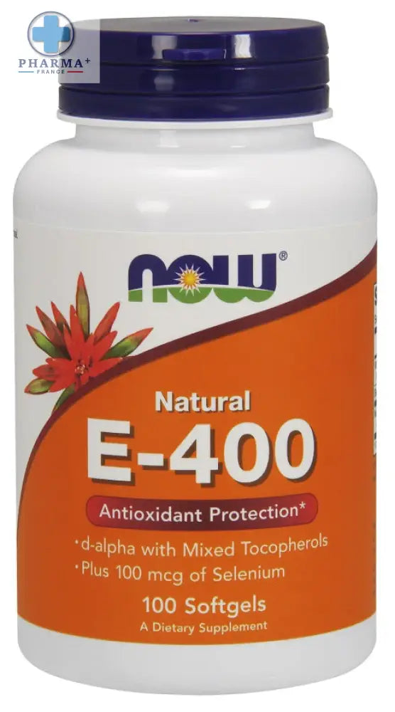 Vitamin E-400 IU avec Selenium – NOW Foods