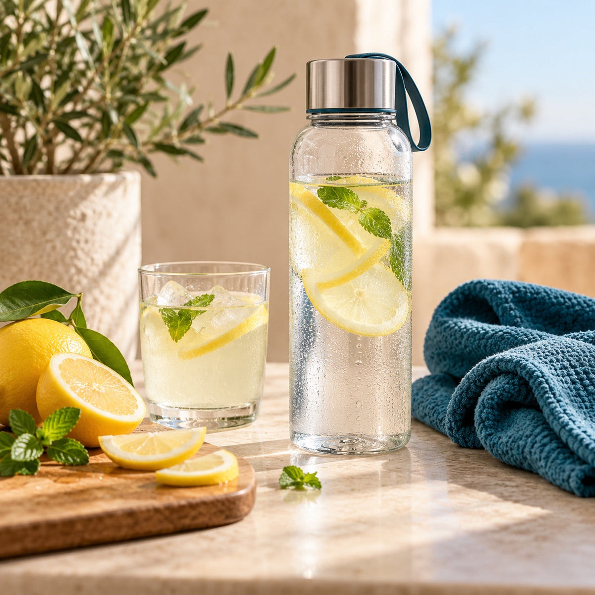 Gourde et boisson pour l’hydratation sportive