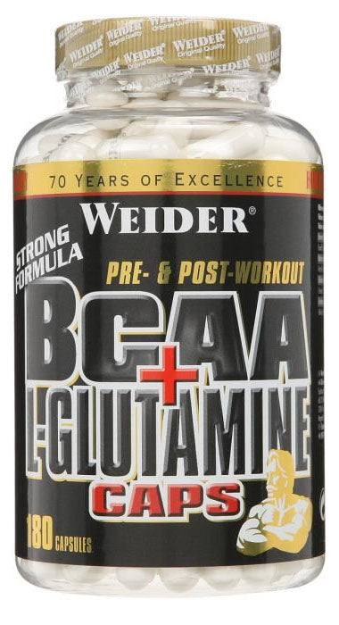 Weider BCAA + L-Glutamine Caps – 180 caps