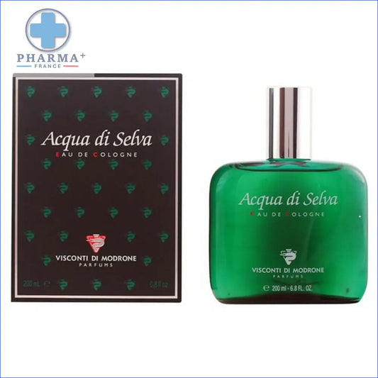 Flacon en verre vert Acqua di Selva Eau de Cologne avec coffret, groupe Nobélis