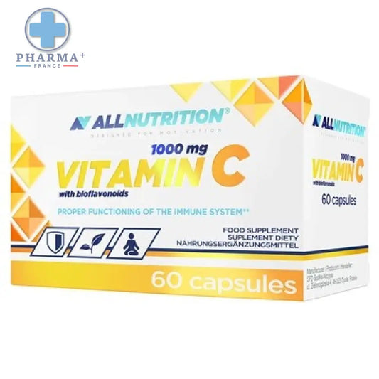 Allnutrition complément vitamine c 1000 mg with bioflavonoids boîte de 60 capsules pour un complexe vitaminé découvrez