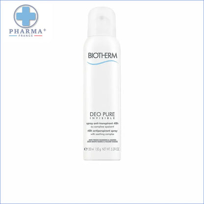 Déodorant spray invisible Biotherm 48h groupe Nobélis, pure invisible, 150 ml