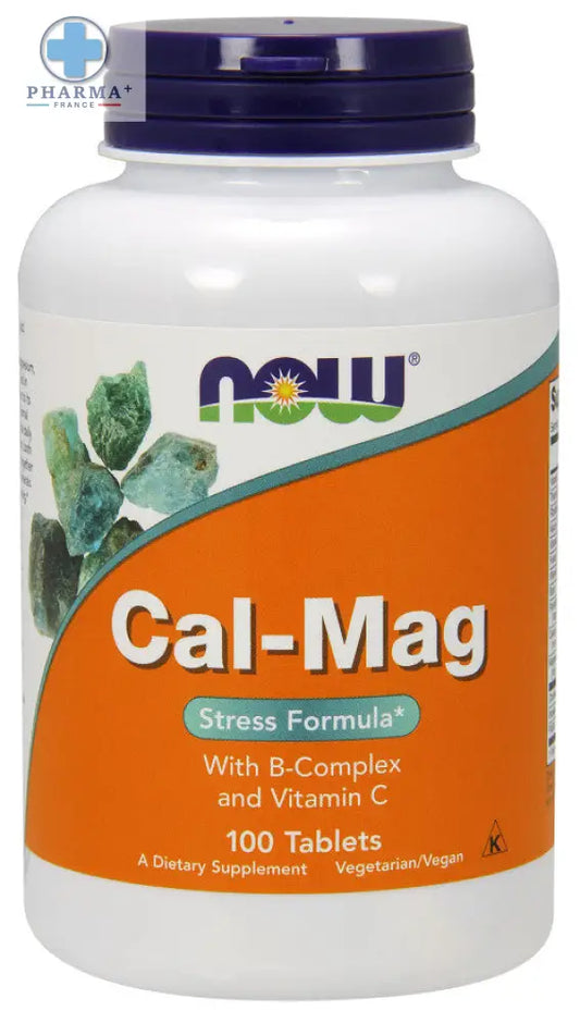 Cal-Mag avec B-Complexe et Vitamin C – NOW Foods