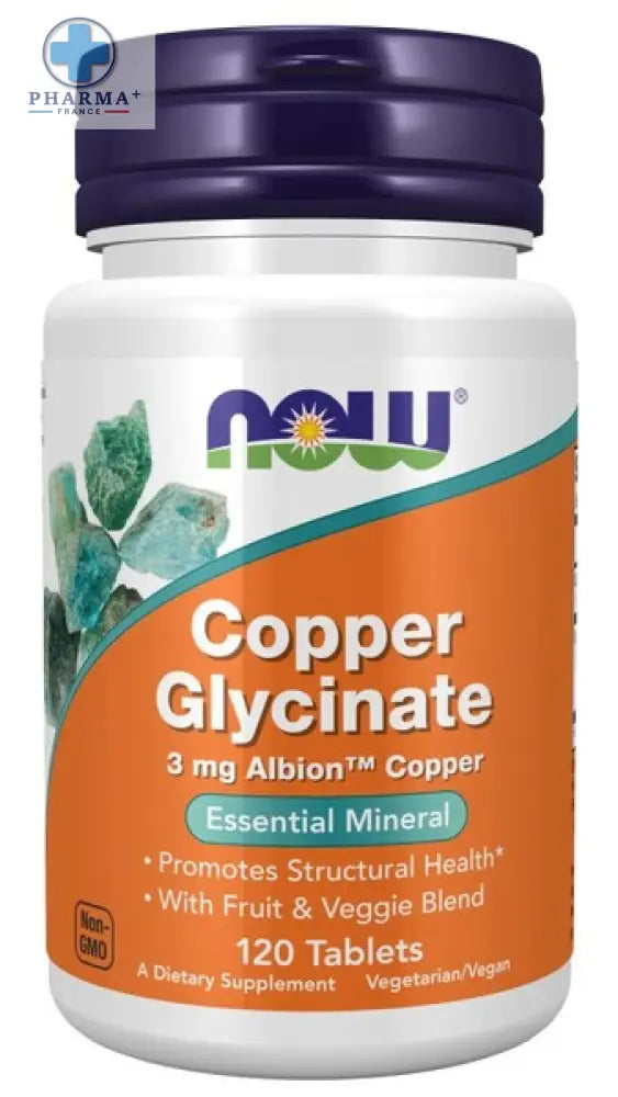 Copper Glycinate 120 tabs – NOW Foods