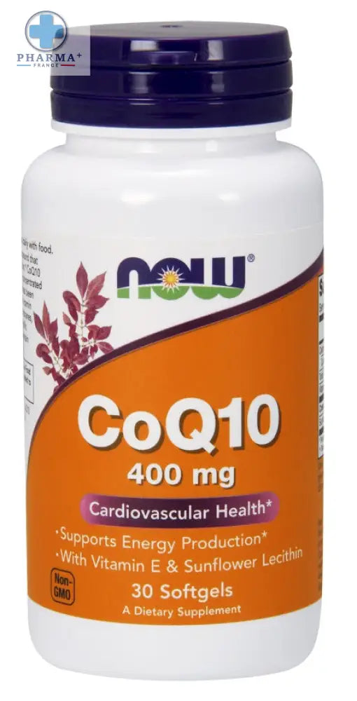 CoQ10 avec Vitamin E & Sunflower Lecithin – NOW Foods