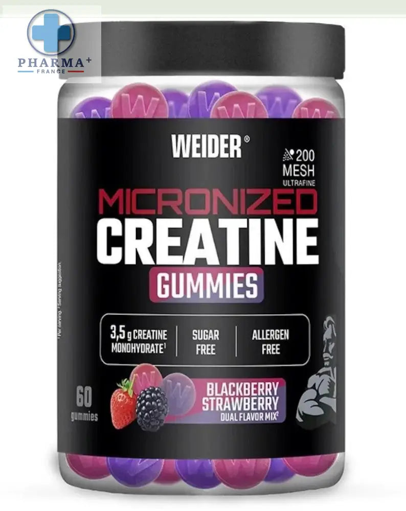 Créatine Micronisée en Gummies Mûre et Fraise 0.22kg – Weider