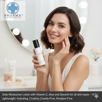 Daily Moisturizer Lotion with Vitamin C, Aloe & Glycerin – Hydrating Face Cream for All Skin Types – VLT