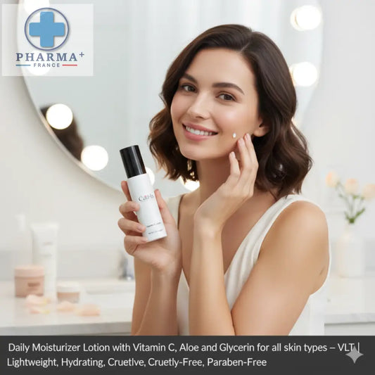 Daily Moisturizer Lotion with Vitamin C, Aloe & Glycerin – Hydrating Face Cream for All Skin Types – VLT