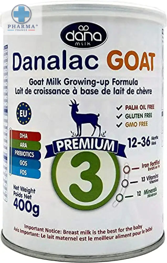 Danalac Goat Milk Growing Up Formula 400 gram Stage 3 (Pack of 6)-0