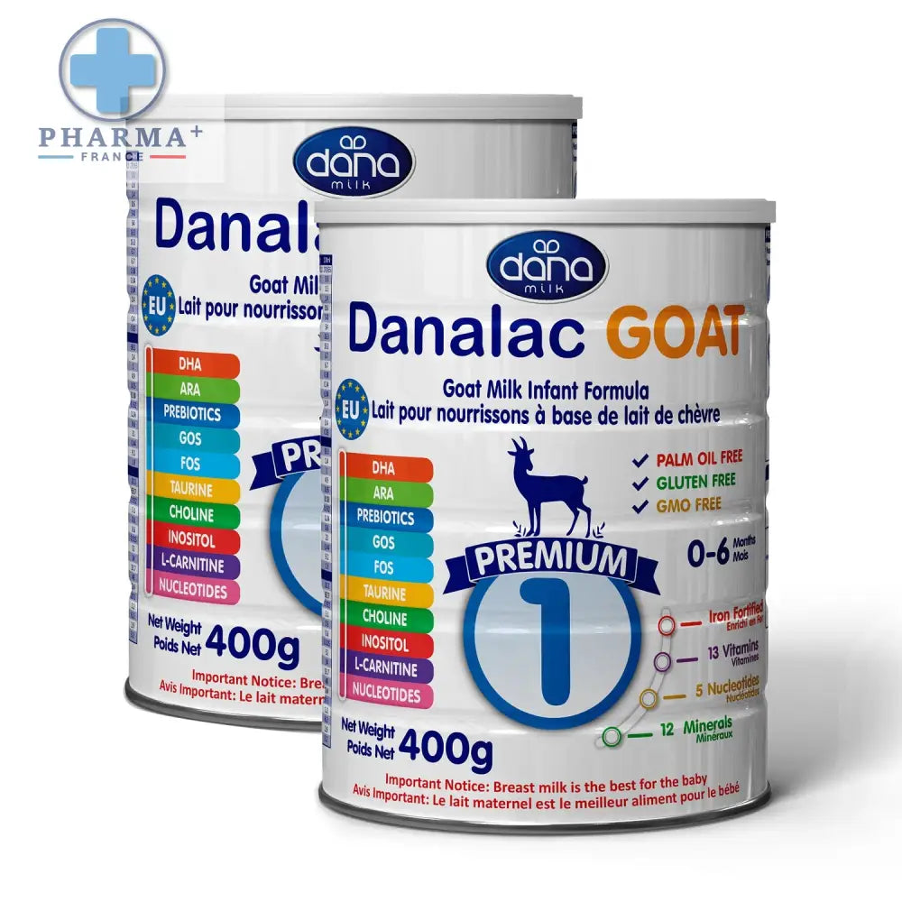 Danalac Goat Milk Infant Formula 400g Stage 1 Baby Milk Powder for Infants and Toddlers Age 0-6 Months (Pack of 2)-0