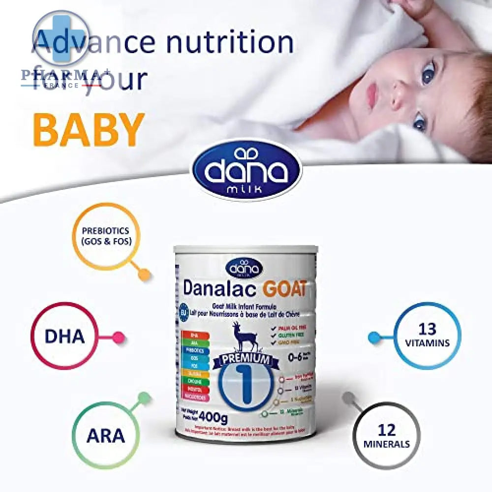Danalac Goat Milk Infant Formula 400g Stage 1 Baby Milk Powder for Infants and Toddlers Age 0-6 Months (Pack of 2)-3