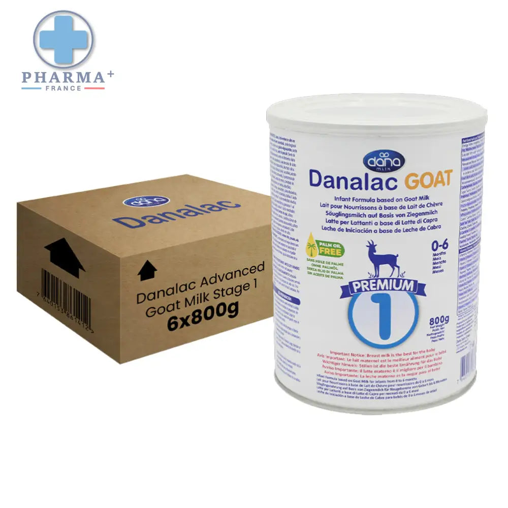 Danalac Goat Milk Infant Formula 800g Stage 1 Baby Milk Powder for Infants and Toddlers Age 0-6 Months (Pack of 6)-0