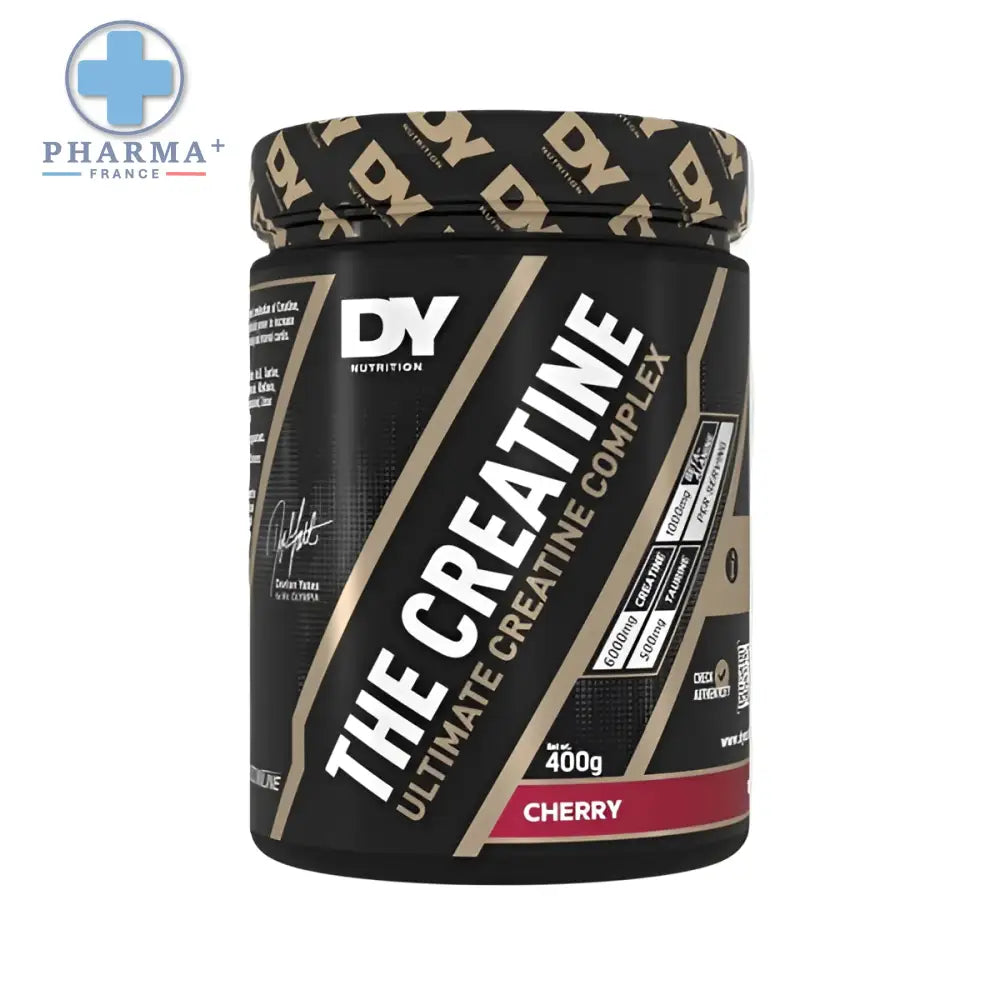 Conteneur noir et or de dorian yates the creatine complexe de créatine saveur cerise de dy nutrition