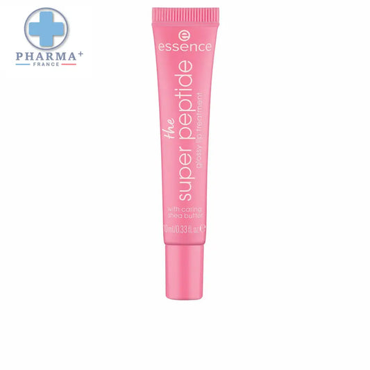 Tube de gloss lèvres Essence The Super finition rose avec capuchon strié