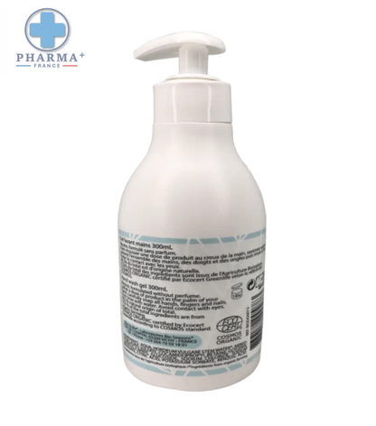Bouteille blanche en plastique de gel lavant mains certifié bio pharma france born to bio 300 ml avec pompe blanche