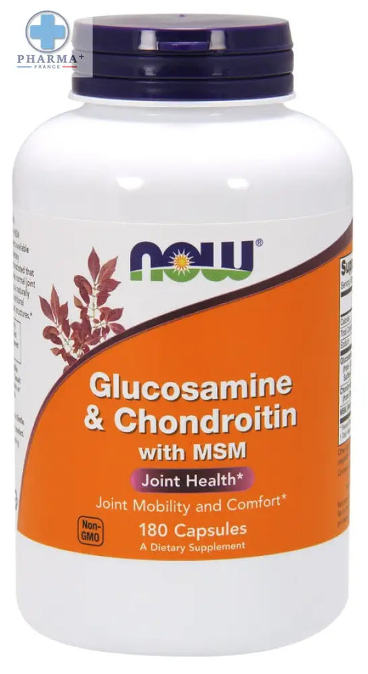 Glucosamine & Chondroitin avec MSM 180 caps – NOW Foods