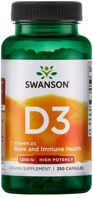 Swanson Vitamine D-3, 1000 IU - 250 capsules – Complexe Vitaminé