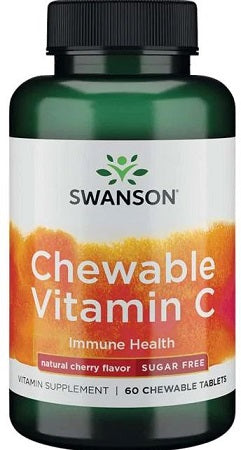 Swanson Chewable Vitamine C, Natural Cherry Flavour - 60 chewable comprimés – Complexe Vitaminé
