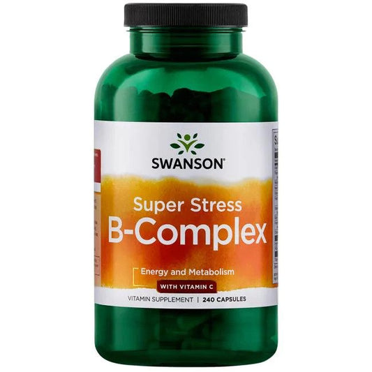 Swanson Super Stress B-Complex with Vitamine C - 240 capsules – Complexe Vitaminé