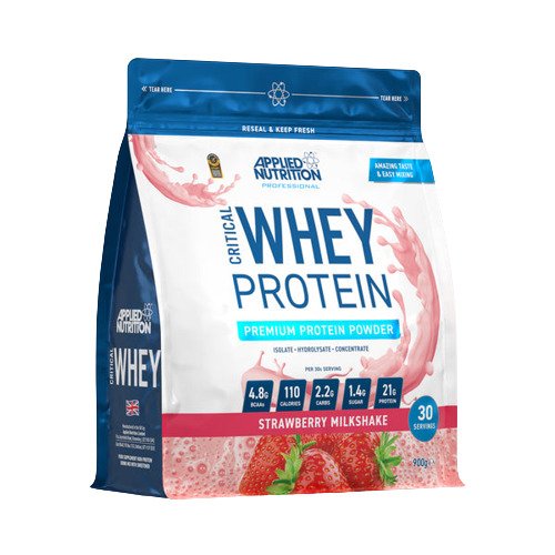 Applied Nutrition Critical Whey, Strawberry Milkshake (EAN 5056555203149) - 900g – Nutrition Sportive Protéinée