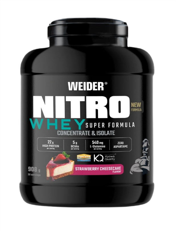 Weider Nitro Whey Super Formula – Strawberry Cheesecake – 908g
