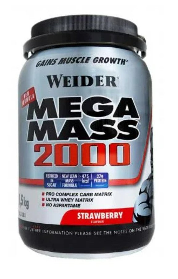Weider Mega Mass 2000 – Strawberry – 1500g