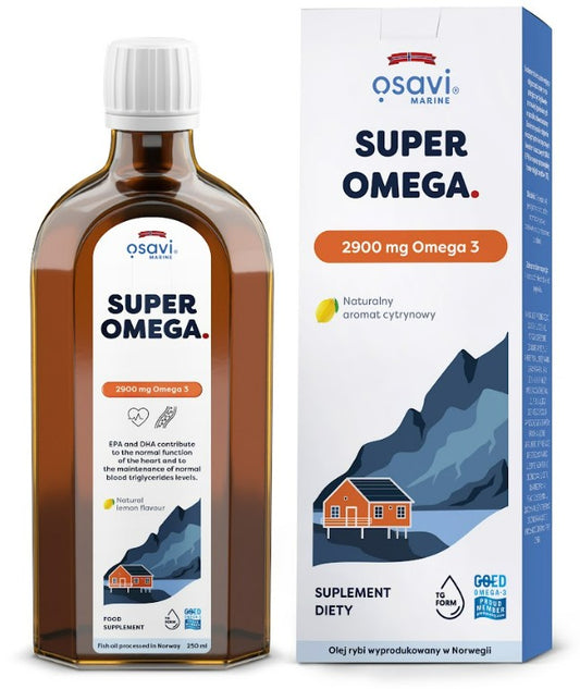 Super Omega, 2900mg Omega 3 (Lemon) - 250 ml.
