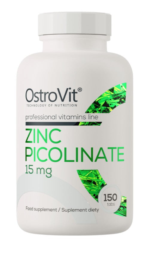 OstroVit Zinc Picolinate, 15mg - 150 comprimés – Complément Alimentaire au Zinc