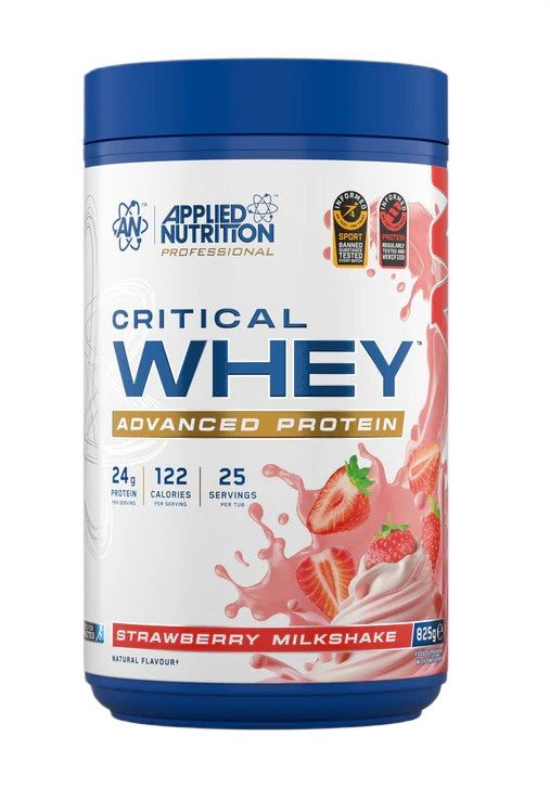 Applied Nutrition Critical Whey, Strawberry Milkshake (EAN 5056555211236) - 825g – Nutrition Sportive Protéinée