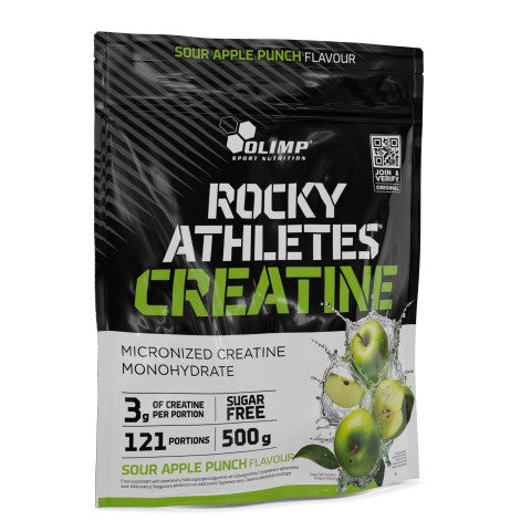 Rocky Athletes Creatine, Sour Apple Punch - 500g