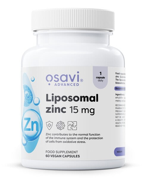 Osavi Liposomal Zinc, 15mg - 60 vegan capsules – Complément Alimentaire au Zinc