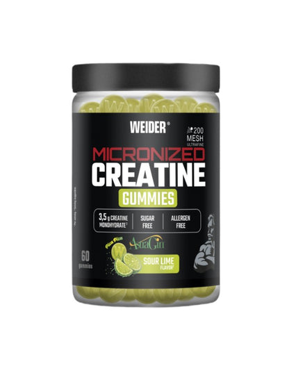 Weider Micronized Creatine Gummies – Sour Lime – 60 gummies