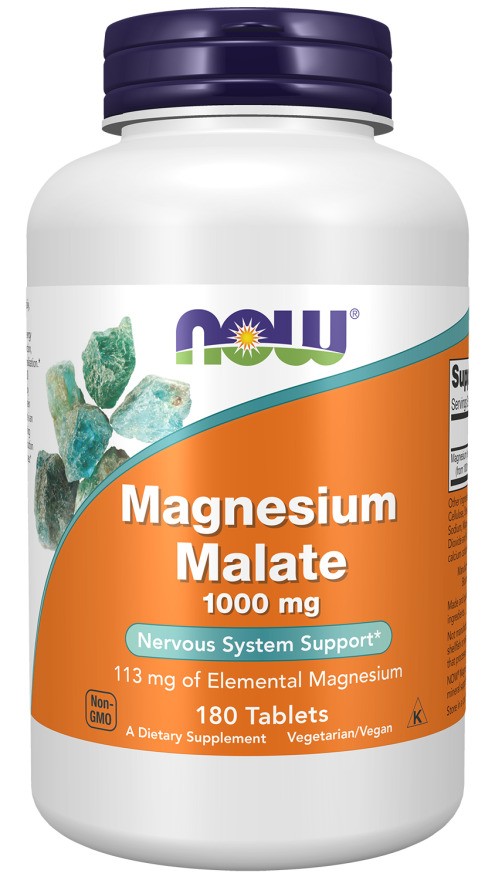 Magnesium Malate, 1000 mg - 180 comprimés