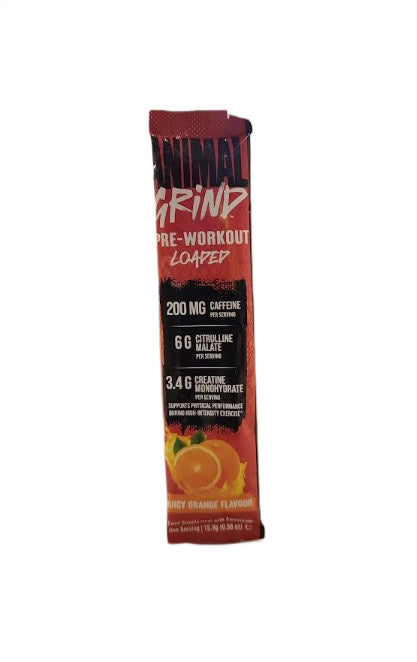 Universal Nutrition Animal Grind Pre-Workout Loaded – Juicy Orange – 15.9g (1 serving)