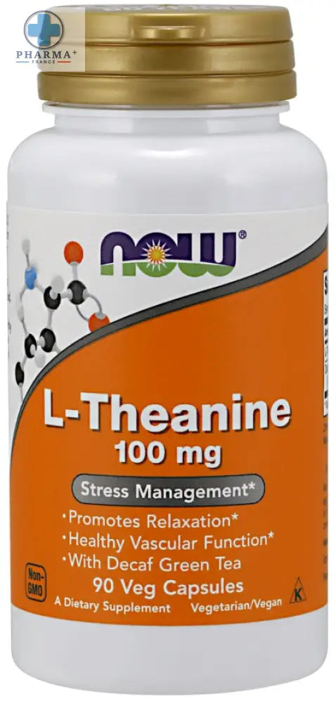 L-Theanine avec Decaf Thé Vert – NOW Foods