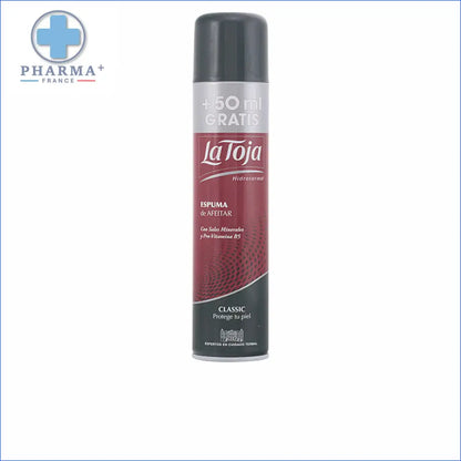 Mousse à raser La Toja groupe Nobélis protection classique en aérosol burgundy et argent