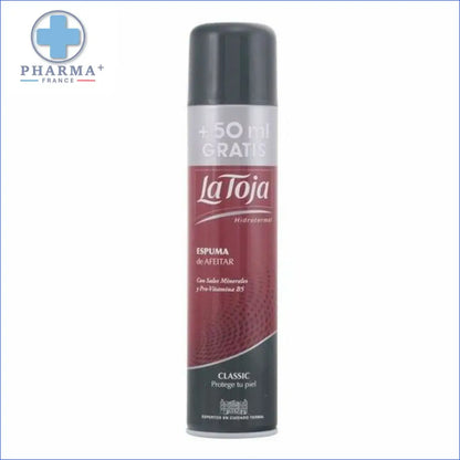 Aérosol La Toja mousse à raser protection classique 300 ml avec sels minéraux et pro-vitamin B5, groupe Nobélis
